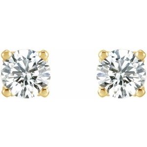 Round 4-Prong Stud Earrings