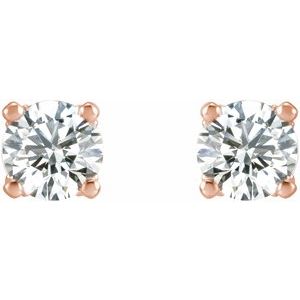 Round 4-Prong Stud Earrings