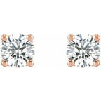 Round 4-Prong Stud Earrings