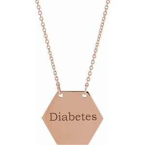 Engravable Medical Identification Necklace