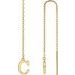 Single Initial Chain Earrings