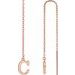 Single Initial Chain Earrings