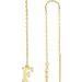 Single Initial Chain Earrings
