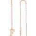 Single Initial Chain Earrings