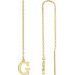 Single Initial Chain Earrings