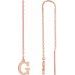 Single Initial Chain Earrings