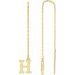 Single Initial Chain Earrings
