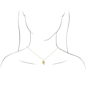Engravable Broken Heart Necklace or Pendant