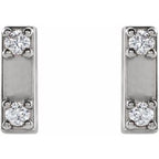 Two-Stone Bar Earrings
