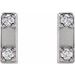 Two-Stone Bar Earrings