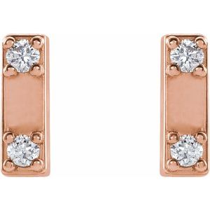 Two-Stone Bar Earrings