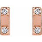 Two-Stone Bar Earrings