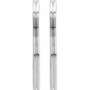 Grooved Huggie Hoop Earrings