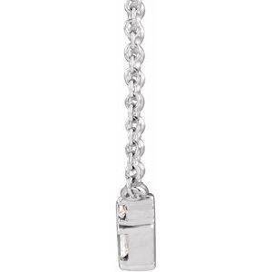 Accented Baguette Bar Necklace or Center