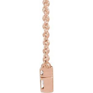 Accented Baguette Bar Necklace or Center