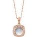 Cabochon Halo-Style Necklace or Pendant