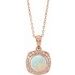 Cabochon Halo-Style Necklace or Pendant