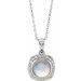 Cabochon Halo-Style Necklace or Pendant