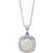 Cabochon Halo-Style Necklace or Pendant