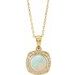 Cabochon Halo-Style Necklace or Pendant