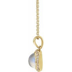 Cabochon Halo-Style Necklace or Pendant