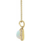 Cabochon Halo-Style Necklace or Pendant
