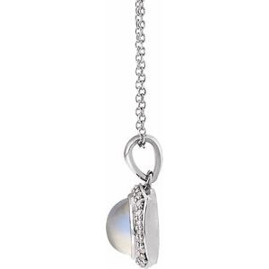 Cabochon Halo-Style Necklace or Pendant