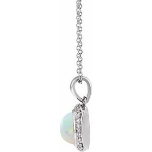 Cabochon Halo-Style Necklace or Pendant