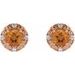 Round 4-Prong Halo-Style Earrings
