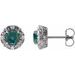 Round 4-Prong Halo-Style Earrings