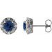 Round 4-Prong Halo-Style Earrings