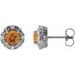 Round 4-Prong Halo-Style Earrings