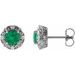 Round 4-Prong Halo-Style Earrings