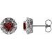 Round 4-Prong Halo-Style Earrings
