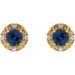 Round 4-Prong Halo-Style Earrings