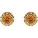 Round 4-Prong Halo-Style Earrings
