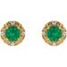 Round 4-Prong Halo-Style Earrings