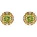 Round 4-Prong Halo-Style Earrings