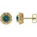 Round 4-Prong Halo-Style Earrings
