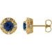 Round 4-Prong Halo-Style Earrings