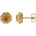 Round 4-Prong Halo-Style Earrings