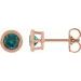 Round Bezel-Set Stud Earrings