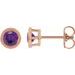 Round Bezel-Set Stud Earrings
