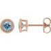 Round Bezel-Set Stud Earrings