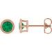 Round Bezel-Set Stud Earrings