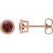 Round Bezel-Set Stud Earrings