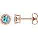 Round Bezel-Set Stud Earrings