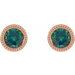 Round Bezel-Set Stud Earrings