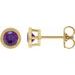 Round Bezel-Set Stud Earrings