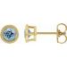 Round Bezel-Set Stud Earrings